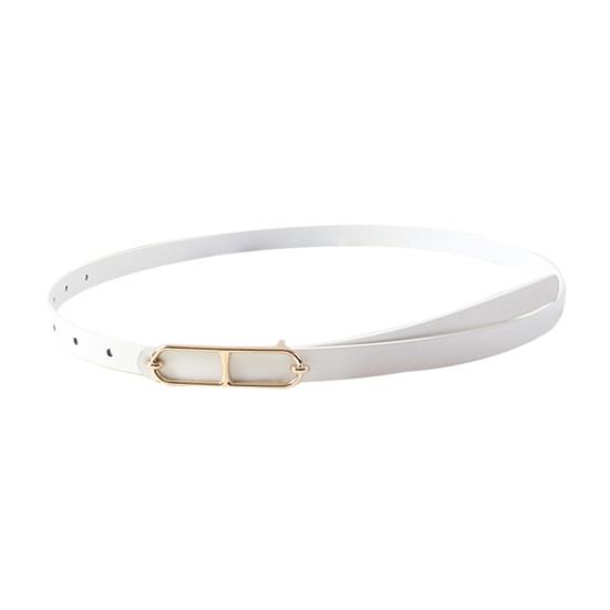 Women Belt Multi Holes Design Adjustable Length Imitation Leather Belt Dress Shirt Jeans Waistband Fashion Accessories