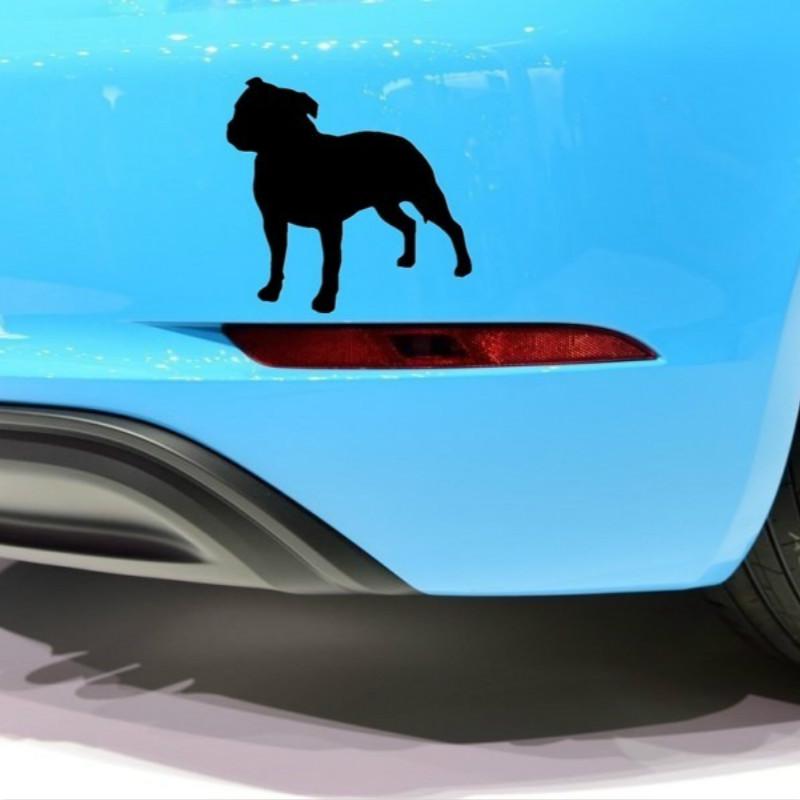 Смешная собака стаффордширский бультерьер любитель домашних животных виниловая наклейка грузовик лодка бампер наклейка чёрный
