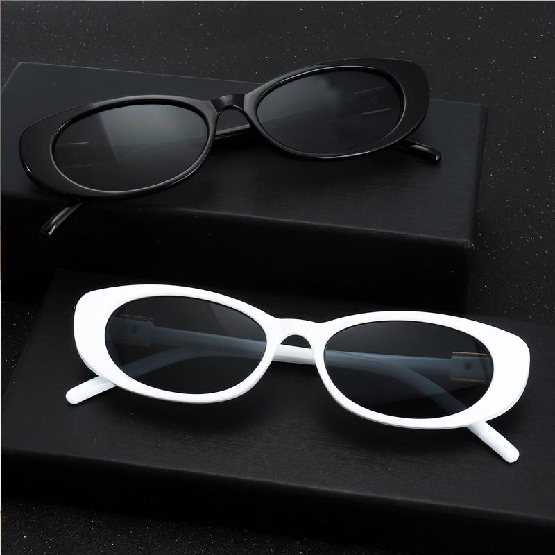 2Pcs Fashion Ladies Oval Sunglasses Outdoor Travel Versatile Accessories Celebrity Same-Style Eyewear Cndy Color Sun Glasses