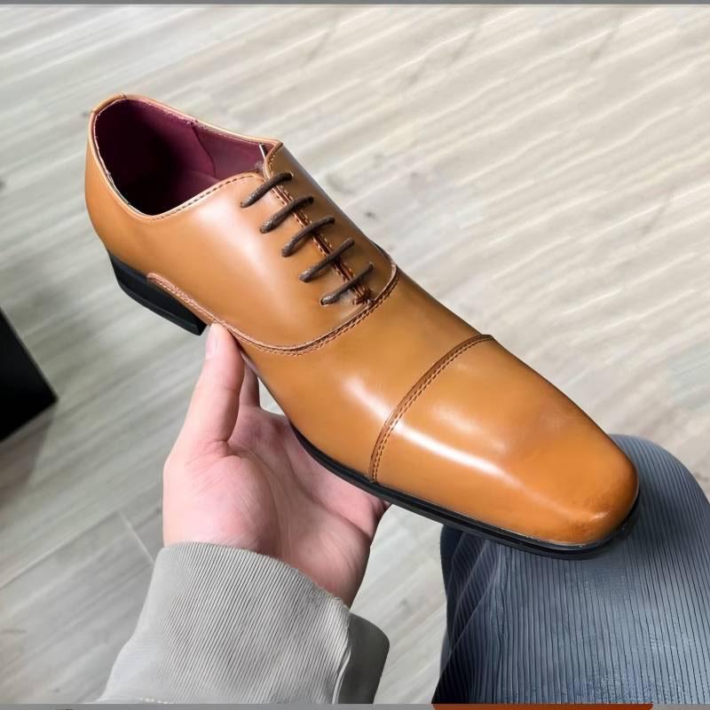 

New Business Leather Dress Shoes Men Office Shoes Men S Lace Up Wedding Oxford Shoes British Style Para Hombre Size38 45 38