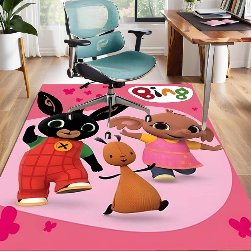 1pc Bing Bunny5 Design Area Rug - Non-Slip, Soft & Cozy Floor Mat for Living Room, Bedroom, Office - Indoor/Outdoor Decorative Carpet