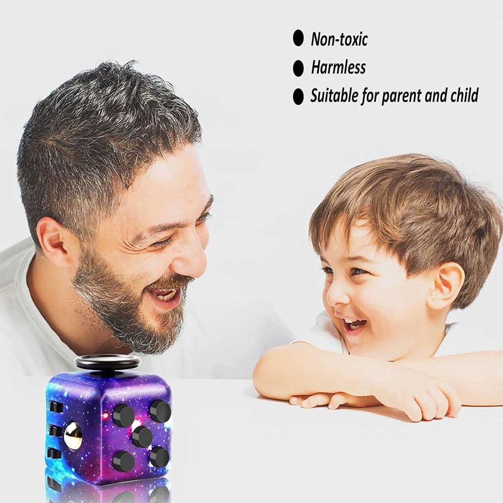 4 Pack Fidget Cube Fidget Toy,Magic Cube Stress and Anxiety Relief Toy,Infinity Cube Fidget Toy Cube Relaxing Hand-Held,Killing Time Cool Fidget Block