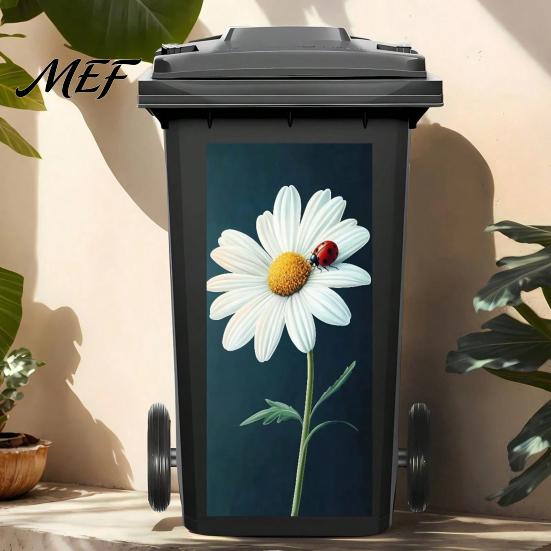 Pegatinas Creativas para Renovar Cubos de Basura Pegatina de Animales de Dibujos Animados para Basura, Calcomanía de PVC Autoadhesiva Colorida, Pegatinas Impermeables Lindas para Superficies de Cuartos de Servicio Gato
