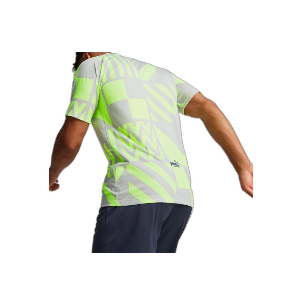 Puma Manchester City Color Block Logo Graphic Short Sleeve T-Shirt Men Tops Green 767778-26