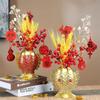 Christmas Artificial Flowers Simulated Fake Plants Red Berry Pine Branch Xmas New Year Gift Wedding Party Desktop Decor