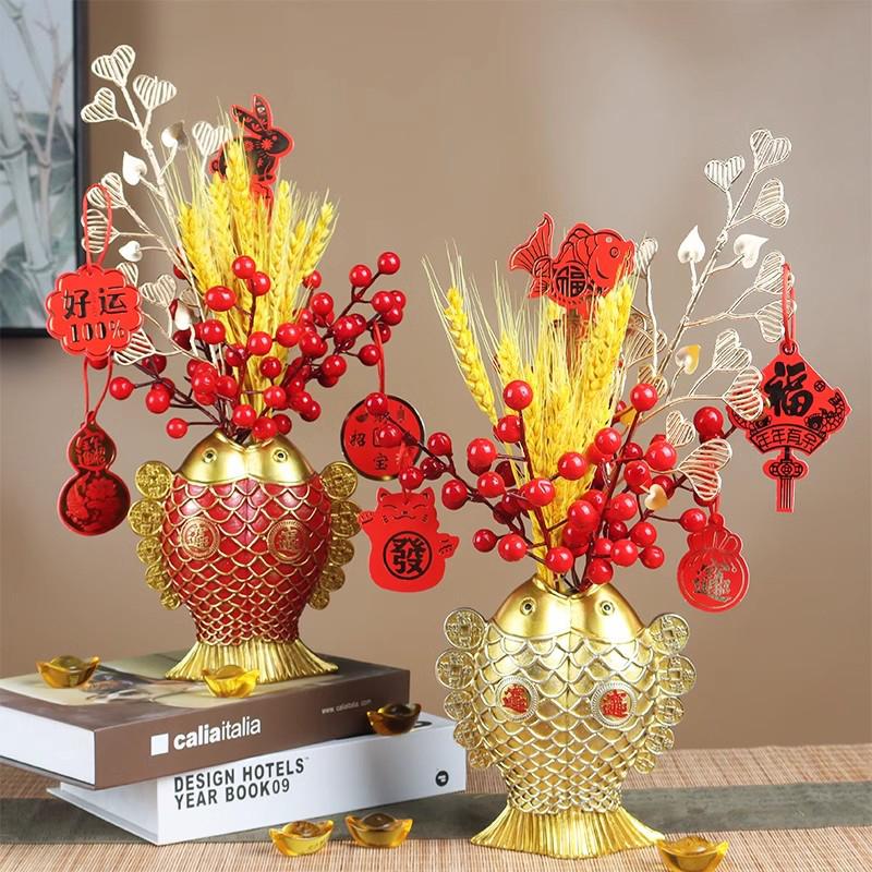 Christmas Artificial Flowers Simulated Fake Plants Red Berry Pine Branch Xmas New Year Gift Wedding Party Desktop Decor