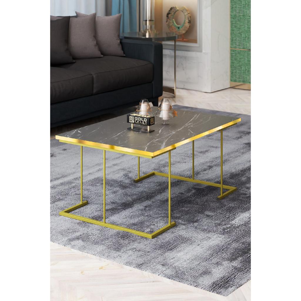 Coffee Table Solo Gold White