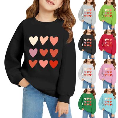 Kids' Long Sleeve Loose Pullover Letter Printed Round Neck Sweatshirt