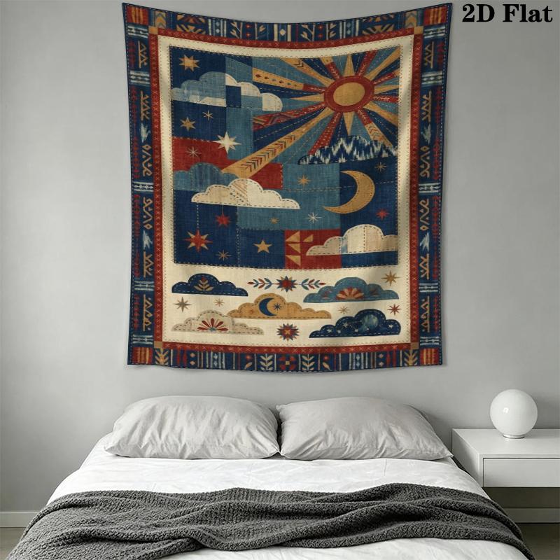 Sky Wall Tapestry Aesthetic Wall Hanging Printed Fabric Blanket Decorative Tapestries for Bedroom Living Room Home Decor