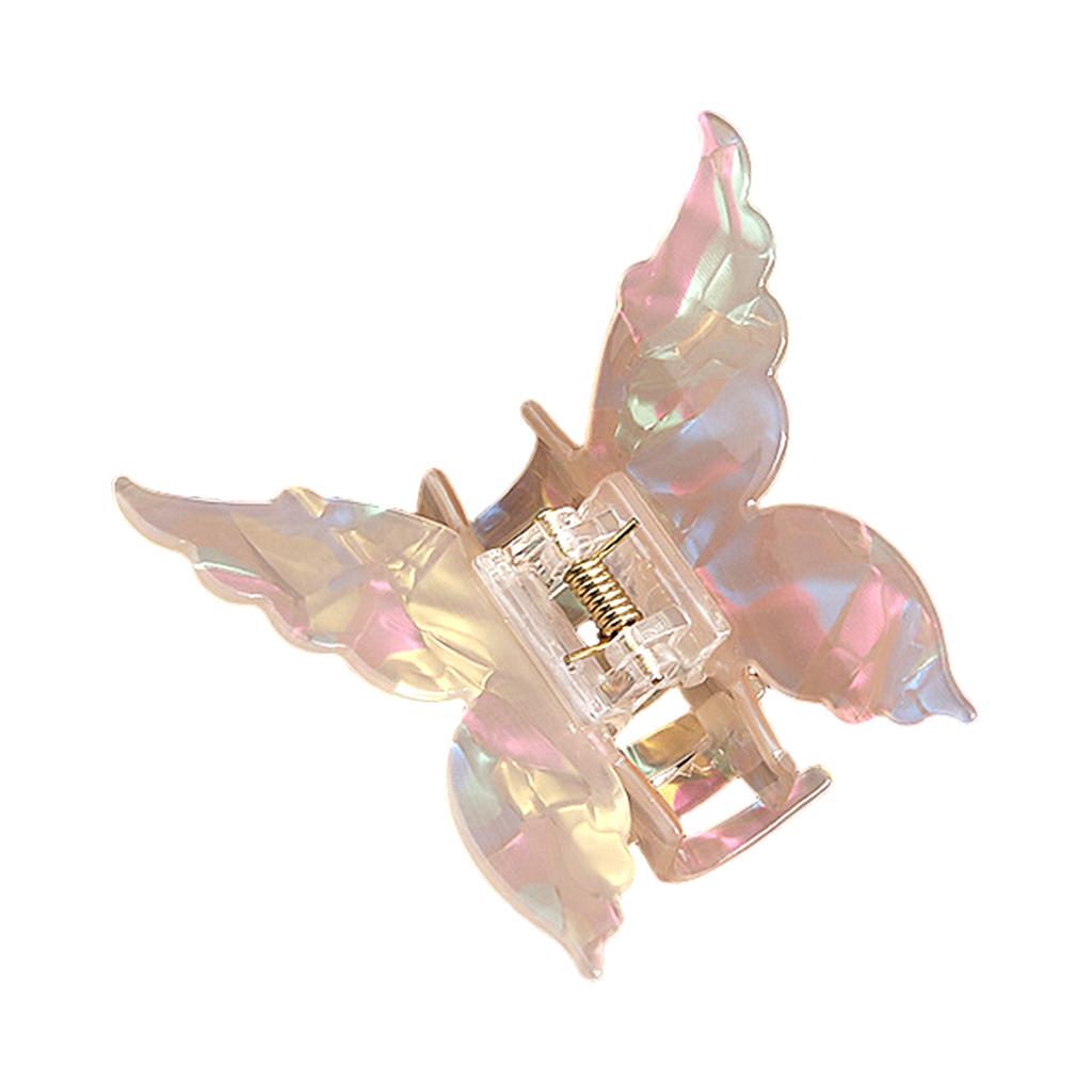 Sweety Butterfly Hair Claw Pearlescent Gradient Shark Gripper For Women Trendy Acetic Acid Hair Clip Girls Hair Accessories