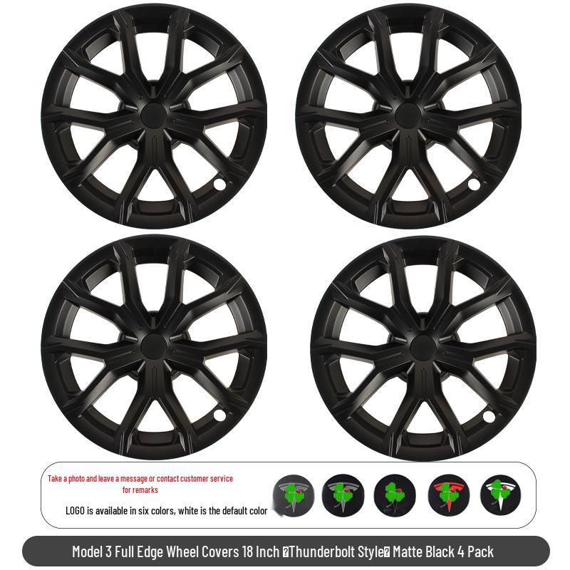 Tesla Model 3 Wheel Hub Caps & Rim Protectors for 17-25 Versions, 18-inch