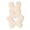 M-Modern-70PCS Unfinished Blank Wood Cutout Wooden Easter Bunny Shaped Wooden Easter DIY Wooden Craft For Easter Spring D