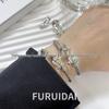 Fei Family Diamond Horseshoe Bracelet: Zodiac-Themed DIY Steel Wire for Couples