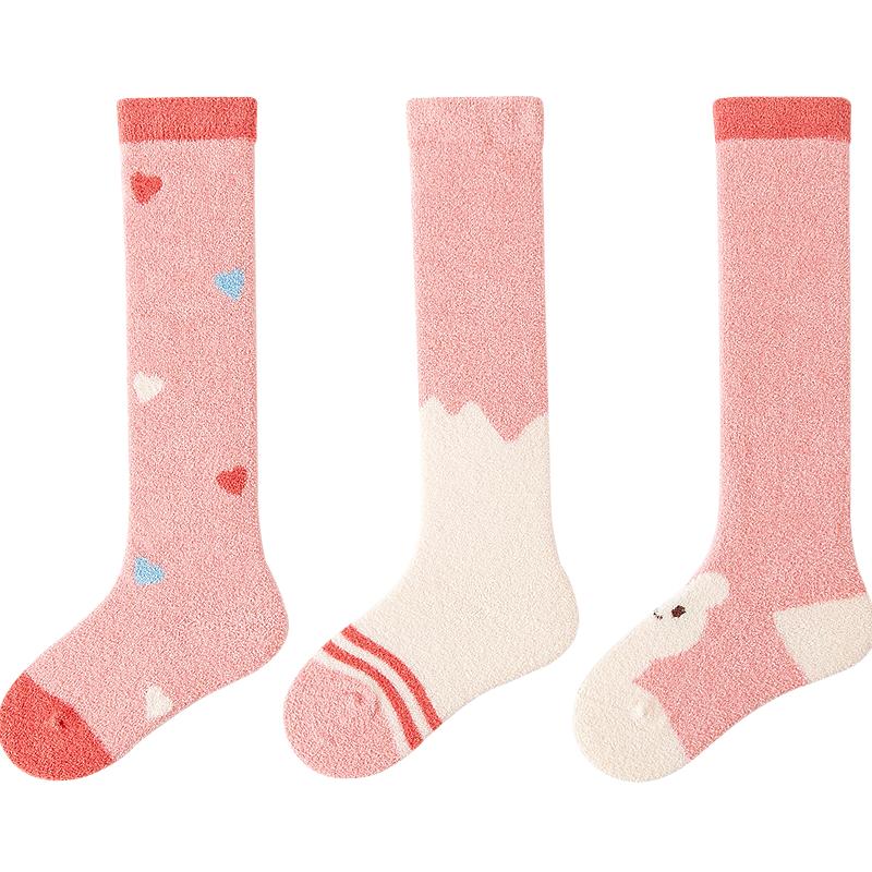 

Minibala Unisex Baby Plush Mid-Calf Socks (3-Pair Pack) 100