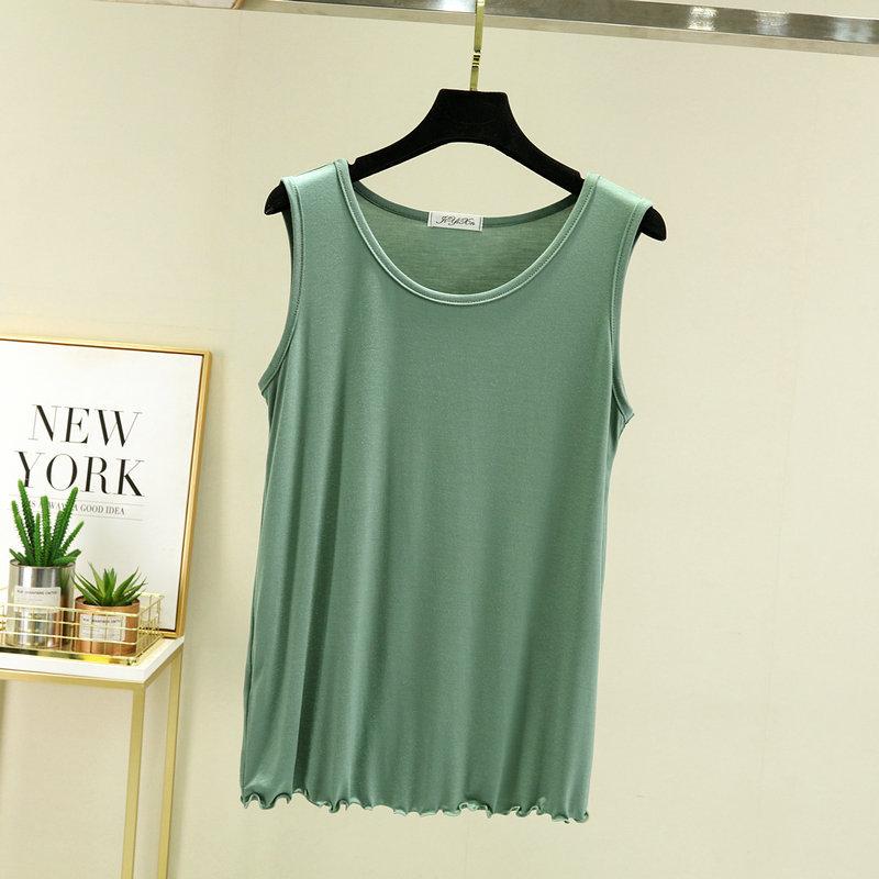 Women's Crew Neck Sleeveless Tank Top Loose Casual Modal Knit Vest Spring Autumn Plus Size Basic Undershirt