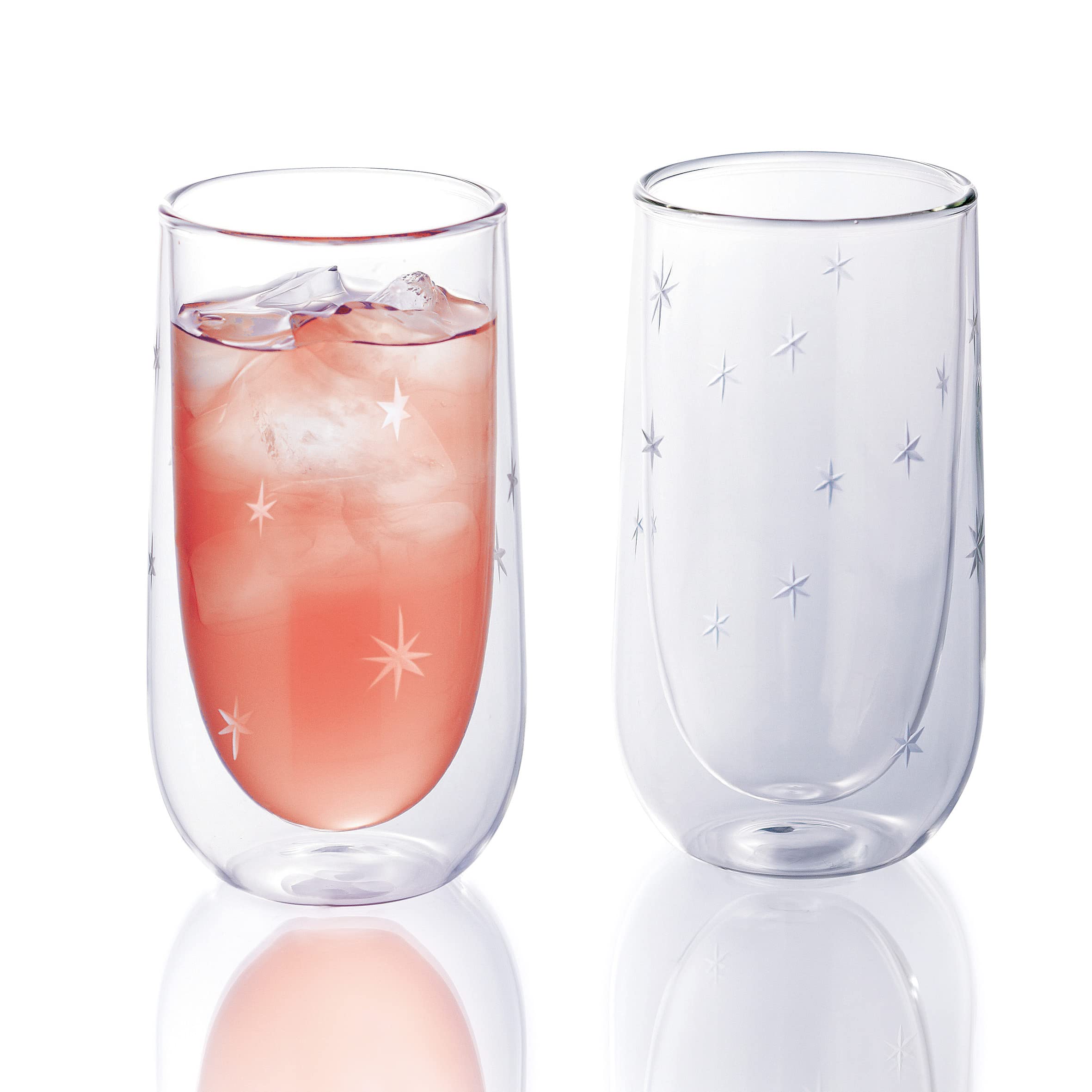 

Dolce duo Glass 370ml Insulates for Hot or Cold Gift Heat-Resistant Double-Layer Pair, Capacity, Drinks, Set, Boxed, ST-1638