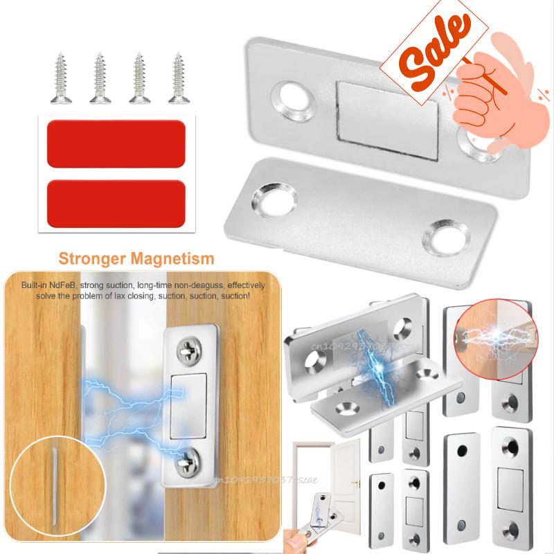 Ultra Thin Cabinet Magnetic Catch Adhesive Drawer Magnet Catch for Kitchen Closet Door Closing Magnetic Door Catch Closer