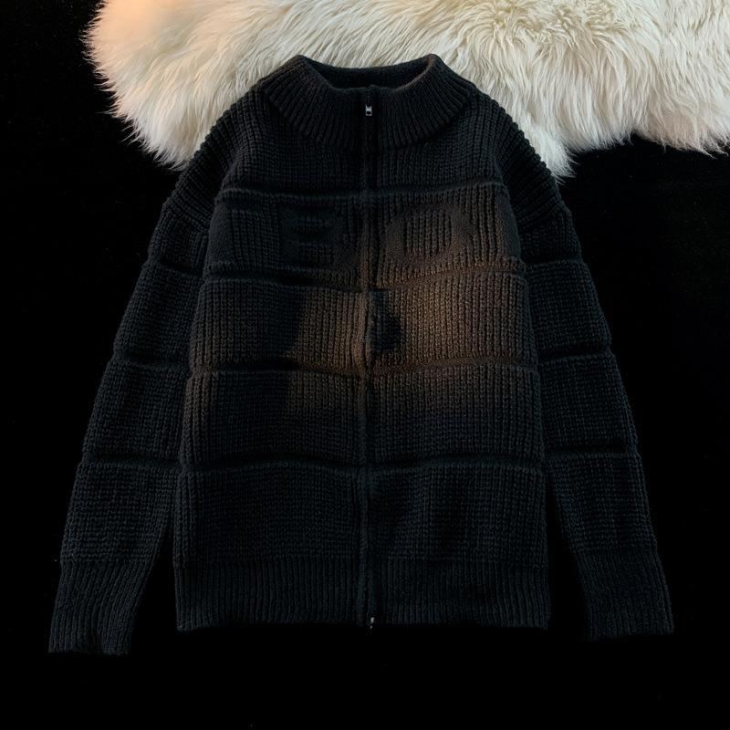 

Кардиган куртка мужская осень и зима японский ретро цвет простой тренд повседневная одежда для пары свитер свитер 2XL