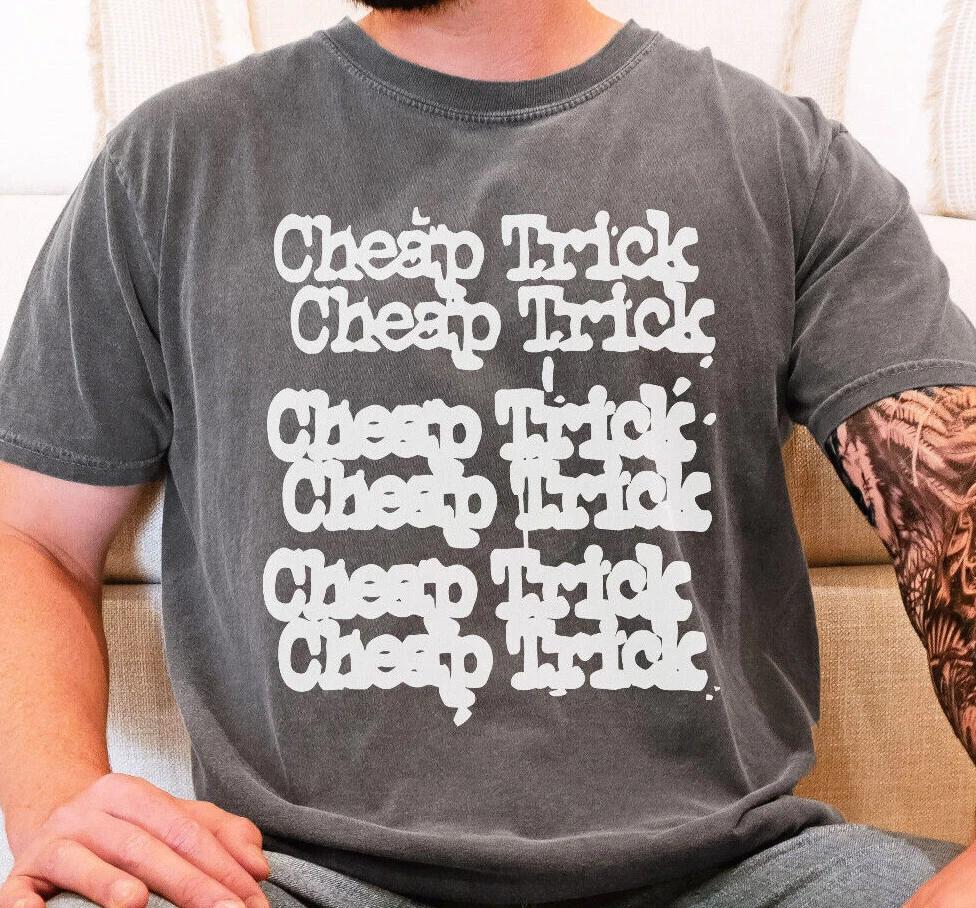 Cheap Trick T-Shirt 70s 80s Rock Band Vintage Black Comfort Colors 1717 Tee L