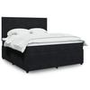 VidaXL Slat Bed Base with Mattress Black 180x200 Cm Velvet 3294702