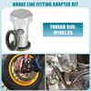 A ABSOPRO Bolt Brake Line Fitting Adapter for Car 1.38" Length M14x1.25 Brake Line