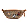 Warren 40 Wzór Kwiatowy Klasyczne Logo Wielofunkcyjna Kieszeń Zapięcie na Zamek Torba Crossbody Torba na Pas Duże Męskie Torby Khaki Brązowy CJ513-QBE7V