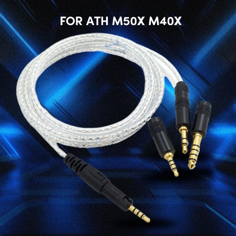 Replacement Headset Cable Silver Plated Wire for Technica ATH-M50X M40X M70X Headphones Enhances Your Sound Experience