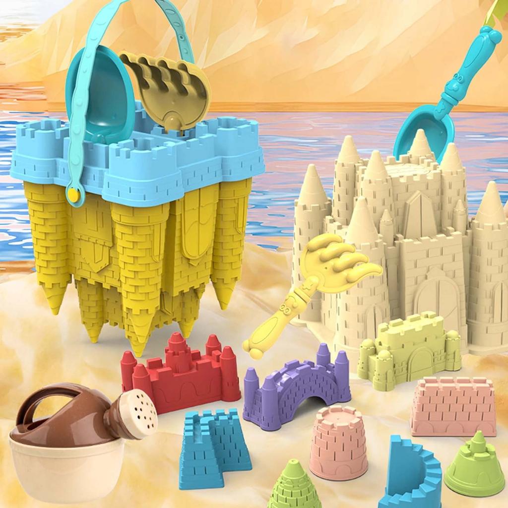 8-Piece Children's Baby Castle Beach Toy Set Large Outdoor Seaside Sand Pool Water Play Snow Mold