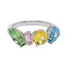Anel Polido Gema Feminino Prata 5692407