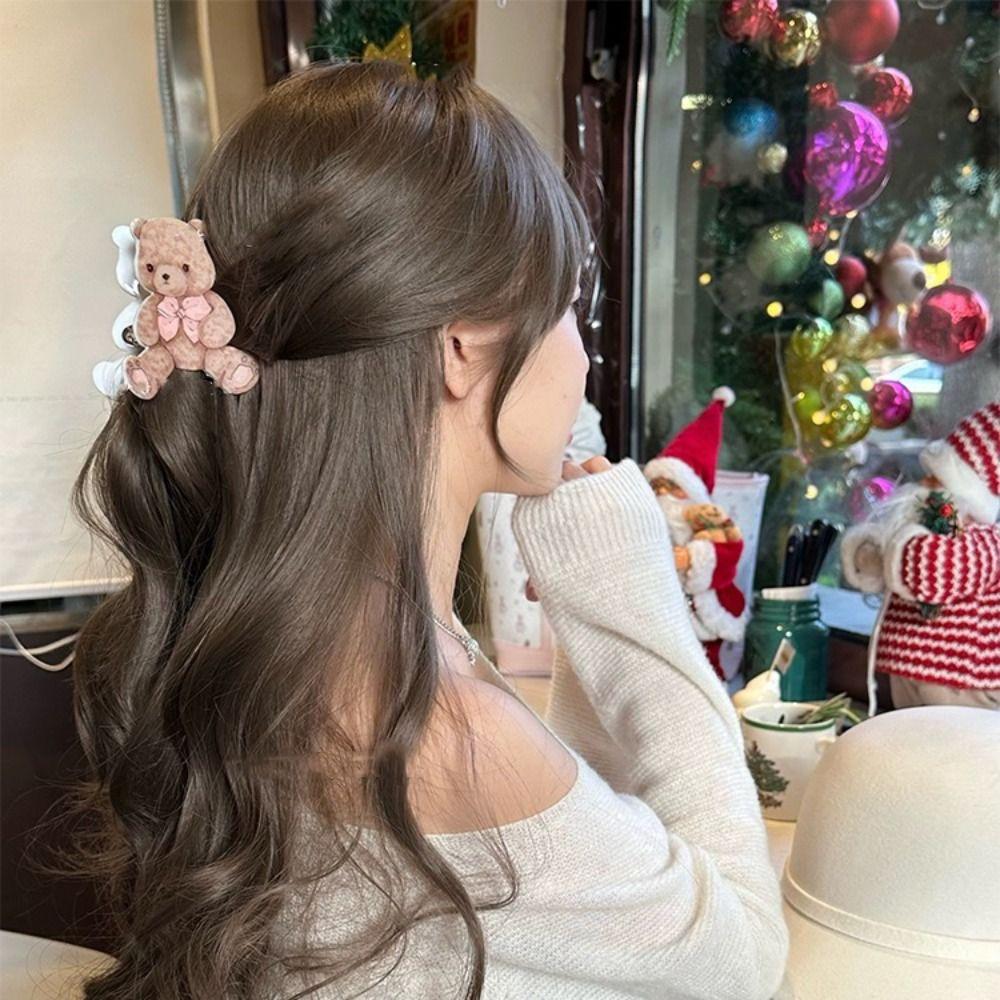 

Медведь, кошка, коготь, кролик, заколка для волос с мультяшным животным, модная акриловая заколка для кролика и акулы, вечерние