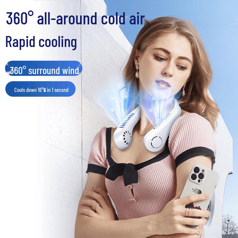 Portable Neck Fan with Ice Cooling