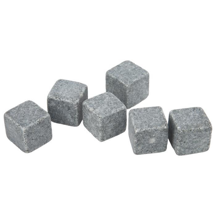 VINGVO Pierres de whisky Pierres à whisky 2 cm granit whisky glace tarte pierre sac en flanelle ensemble cadeau pour whisky Gin vin