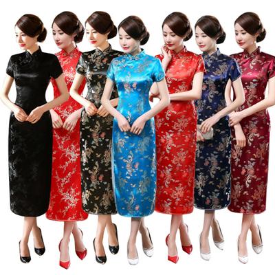 Lady Petticoats Übergröße Traditionelles chinesisches Damen-Cheongsam-Kleid für Brautjungfern, kurzärmelig
