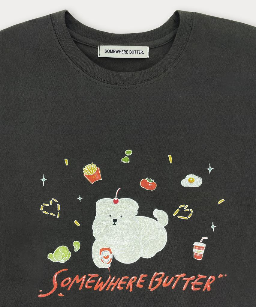 Sseomweeobeoteo Ketchup Butteree Over-Fit Top - Charcoal