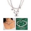 Pearl Layer Necklaces Link Chain Choker Unique Bat Star Pendant Clavicle Chain Personality Fringe Necklace for Women