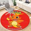 1pc Pokemon Charmander Office Round Area Rug, Indoor Mat Suitable For Office, Under Office Chairs Bedroom Living Room Home Decor, Room Deco