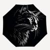 1pc Cat Profile Automatic Opening/Closing Umbrella with Operation & Windproof Canopy yy260311040