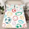 Ball Sports Pattern Bed Hat Four-Piece Bedding Set Bedroom Dormitory Bedding Decoration