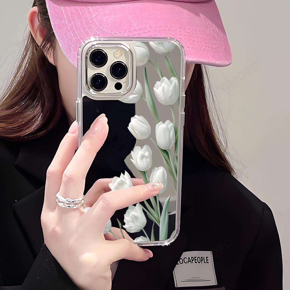 Popular Tulip Mirror Mobile Phone Case iPhone11Pro Makeup Mirror Case Apple 11promax