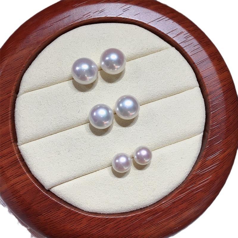 Orecchini a lobo eleganti con piccole perle d'acqua dolce naturali bianche ad alta luminosità per donna in argento sterling S925 Ipoallergenici