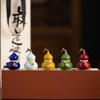 Fu Lu Ceramic Multicolor Gourd Tea Pet Ornament for Wealth & Décor