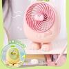 USB Rechargeable Cartoon Small Desktop Fan - Quiet for Dorms & Offices