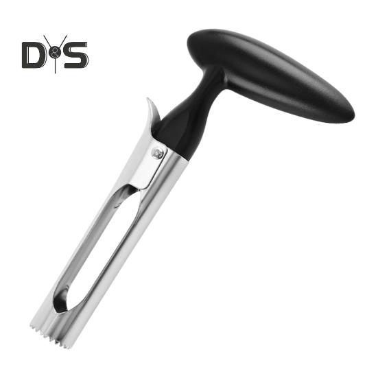 

Инструмент для удаления сердцевины фруктов с острыми зубчатыми лезвиями, простой в использовании портативный многофункциональный инструмент для удаления сердцевины фруктов чёрный