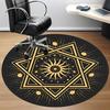 1pc Star Mandala Office Round Area Rug, Indoor Mat Suitable For Office, Under Office Chairs Bedroom Living Room Home Decor, Room Deco
