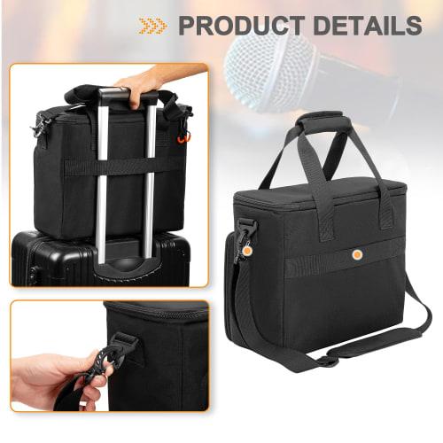Trunab Microphone Case for 6 Microphones, Microphone Bag, Microphone Storage Case, Microphone Storage Bag