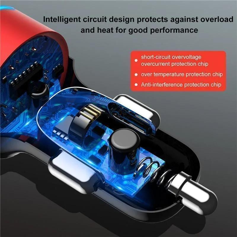 LED Display USB Phone Charger Car Charger Mobile Phone Adapter Car Charger