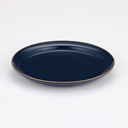 TAMAKI Plate M, Edge Line, Blue, Diameter 20cm x Height 2.2cm, Microwave and Dishwasher Safe, T-889138