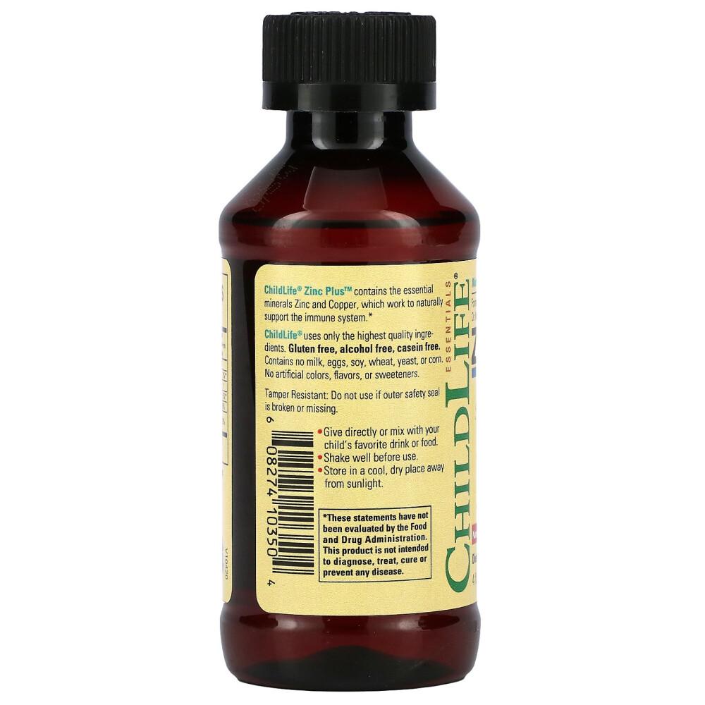 ChildLife Essentials Zinc Plus, Mango Strawberry Flavor, 118ml (4 fl oz) - 3 Count