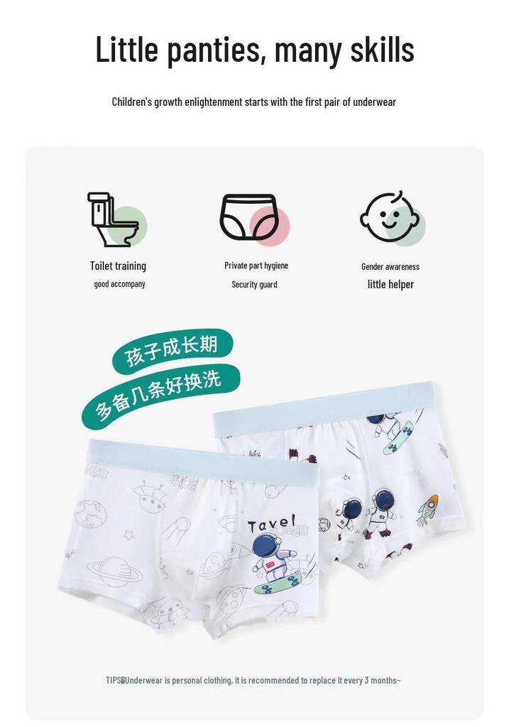 Summer Ice Silk Mesh Boys' Boxer Shorts - Cotton Blend for Babies & Kids