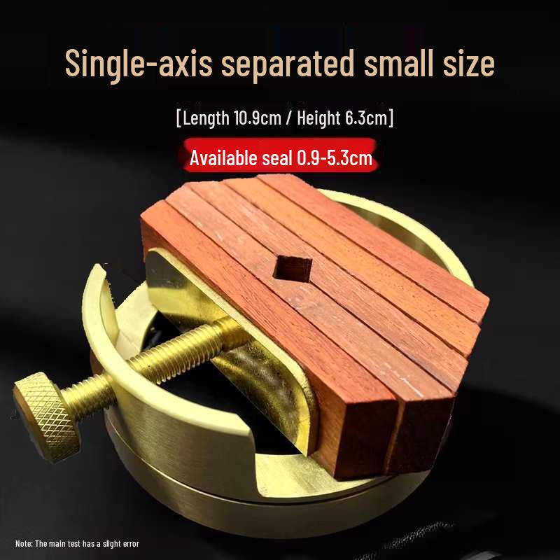 Large Yellow Rotating Inkstone & Seal Carving Tool with 360-Degree Metal Clip